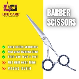 Professional Barber Scissors by Life Care Instruments LTD – Precision Hair Cutting Shears for Expert Stylists