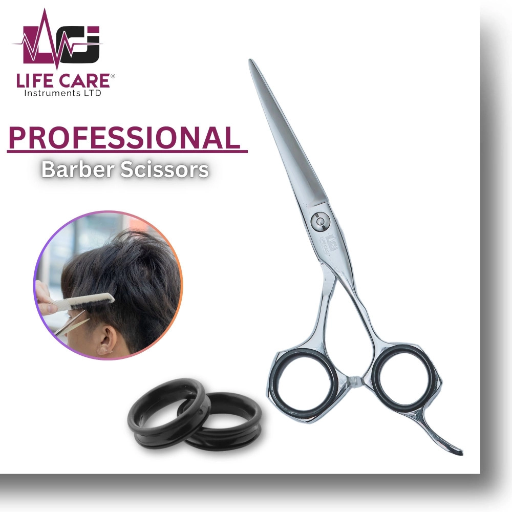 Professional Barber Scissors by Life Care Instruments LTD – Precision Hair Cutting Shears for Expert Stylists