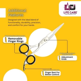 Professional Barber Scissors - Precision Hair Cutting Shears | Life Care Instruments LTD