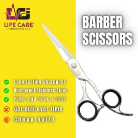Professional Barber Scissors - Precision Hair Cutting Shears | Life Care Instruments LTD