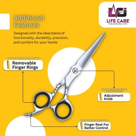 Professional Barber Scissors by Life Care Instruments LTD – Precision Hair Cutting Shears