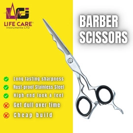 Professional Barber Scissors – Precision Haircutting Shears by Life Care Instruments LTD
