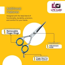 Professional Barber Hair Dressing Silver Scissors Barber Salon Shears-LCI(Ltd)