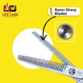 Professional Thinning Silver Scissor By Life Care Instruments LTD