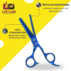 Premium Thinning Blue Scissor by Life Care Instruments LTD
