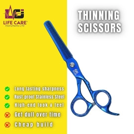 Premium Thinning Blue Scissor by Life Care Instruments LTD