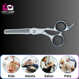 Premium Thinning Silver Scissor by Life Care Instruments LTD