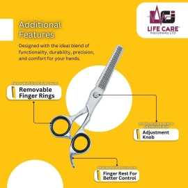 Premium Thinning Silver Scissor by Life Care Instruments LTD