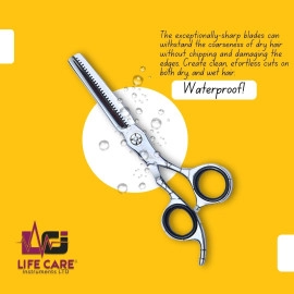 Professional Thinning Silver Scissor by Life Care Instruments LTD