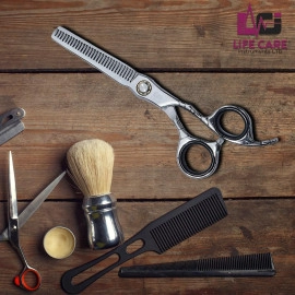 Professional Thinning Silver Scissor by Life Care Instruments LTD