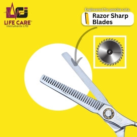 Professional Thinning Silver Scissor by Life Care Instruments LTD
