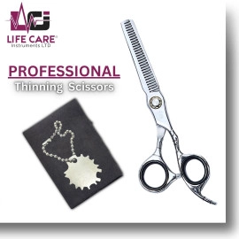 Professional Thinning Silver Scissor by Life Care Instruments LTD