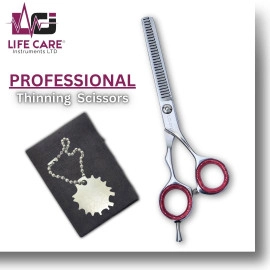 Top-Tier Thinning Silver Scissors by Life Care Instruments LTD
