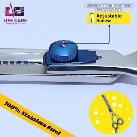 Superior Thinning Silver Scissors by Life Care Instruments LTD