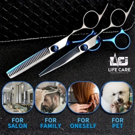 Life Care Instruments Ltd Professional Hair Cutting Scissors and Thinning Shears Set